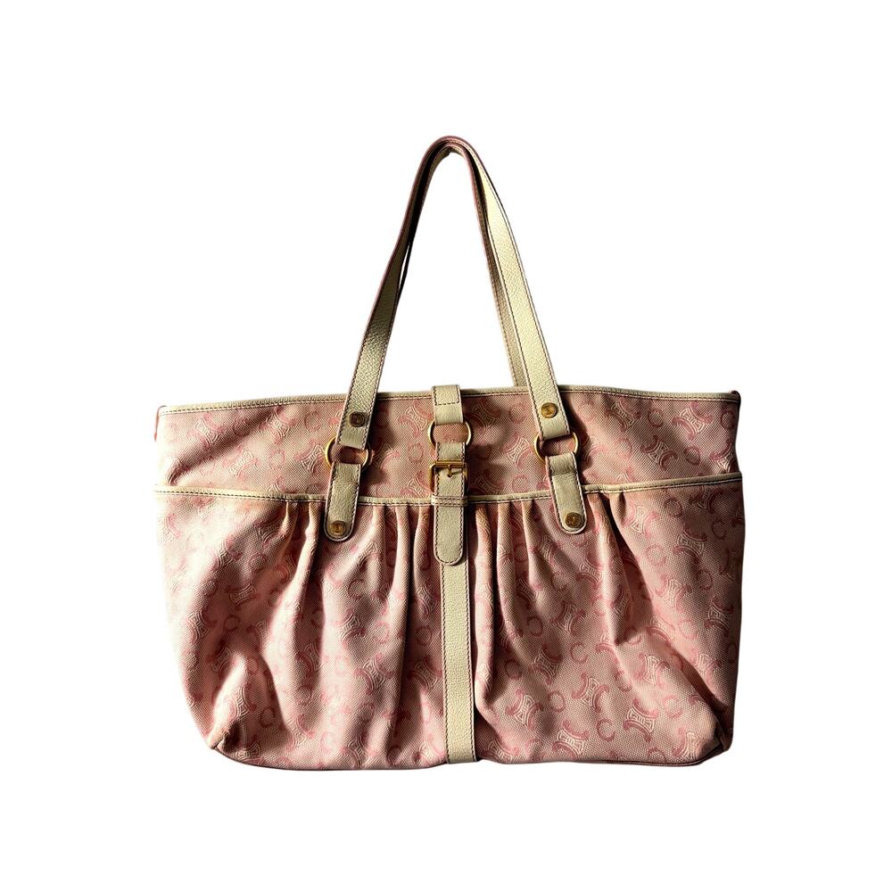CELINE Pink Monogram Large Tote Bag